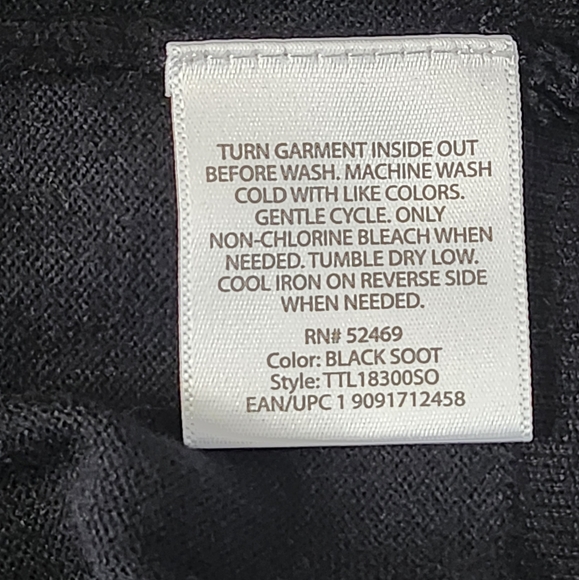 Time and Tru Black Cold Shoulder Top sweater - Picture 6 of 8